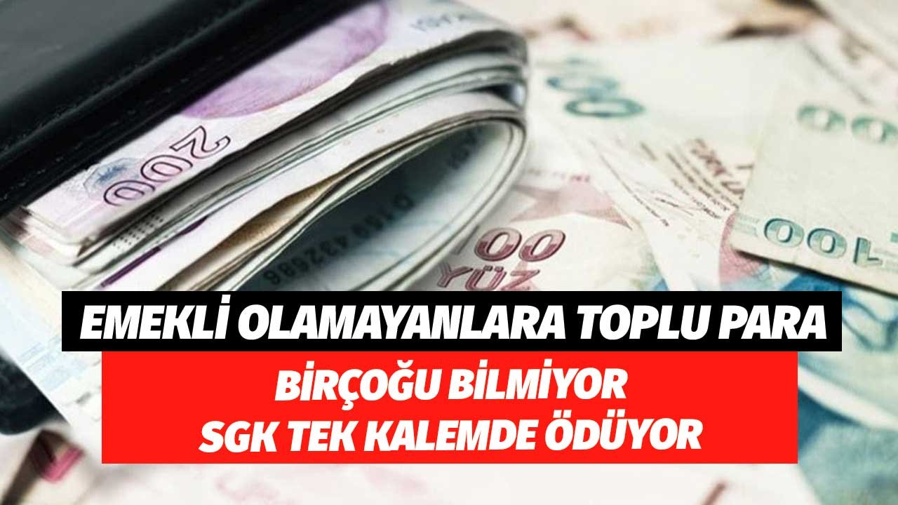 Emekli Olamayanlara Toplu Para! SGK Tek Kalemde Ödüyor
